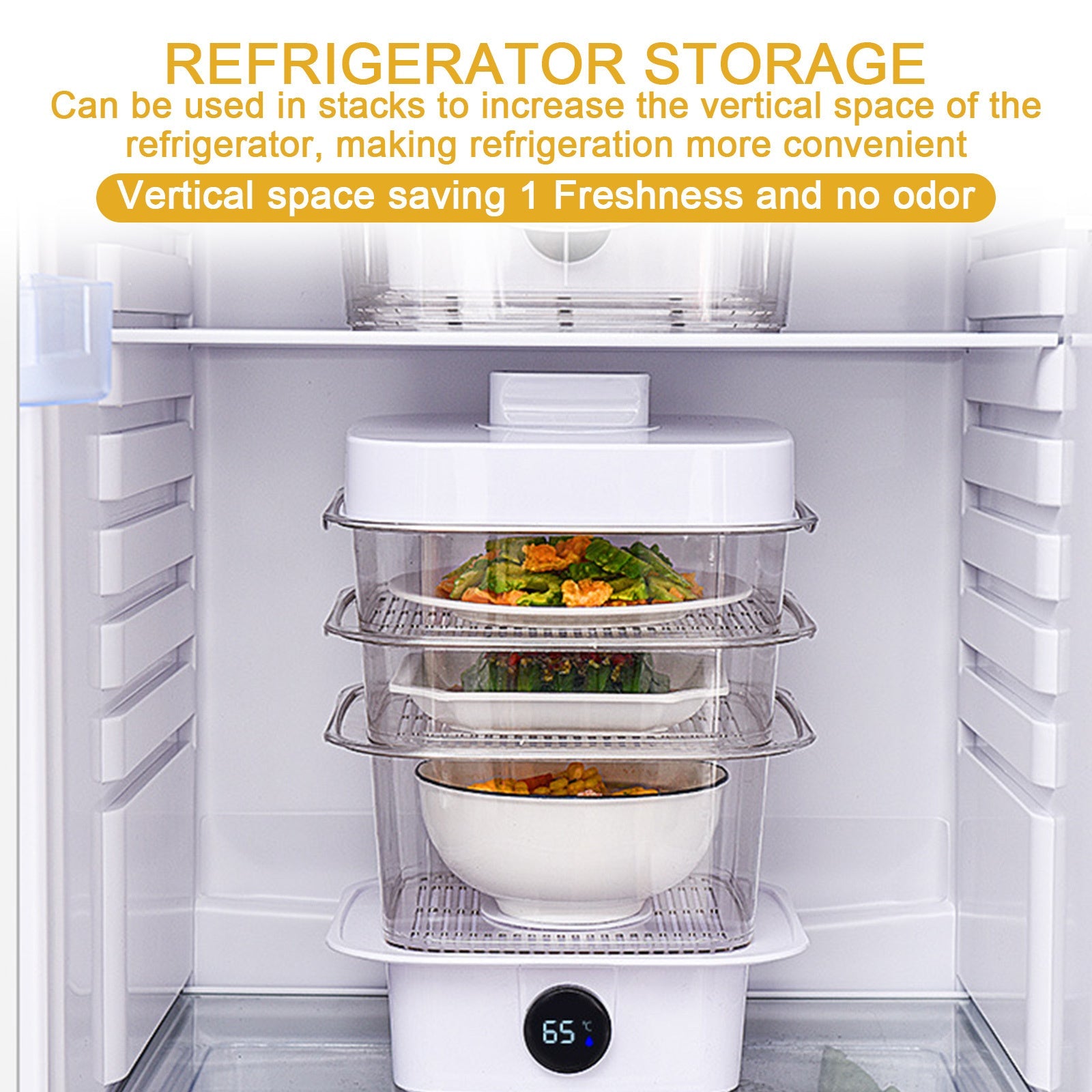 Multi-Layer Dish Cover Heat Preservation Kitchen Cover Dining Table Leftover Storage Box Transparent Stack of Food (Color : A, Size : One Size)