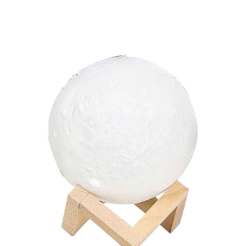 Moon Lamp Humidifier, 2 in 1 Moon Night Light & Humidifiers with USB Recharge, 3 Colors 3D LED Moon Light with Stand, Aromatherapy Diffuser for Kids Friend Lover Birthday Gift Bedroom Home Decor 200ml