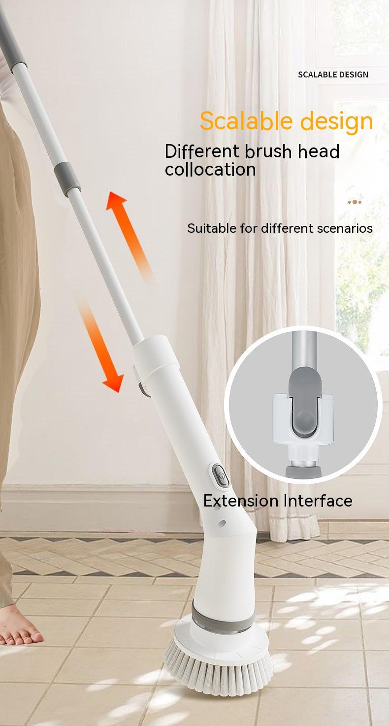 Electric Spin Scrubber,360 Power Scrubber with Long Handle and Cordless,Shower Scrubber for Cleaning,Tub and Tile Kitchen Scrubber Equipped with 3 Multi-Purpose Cleaning Brush Heads