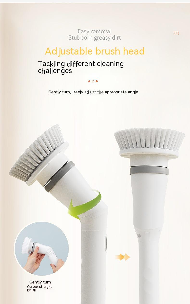 Electric Spin Scrubber,360 Power Scrubber with Long Handle and Cordless,Shower Scrubber for Cleaning,Tub and Tile Kitchen Scrubber Equipped with 3 Multi-Purpose Cleaning Brush Heads