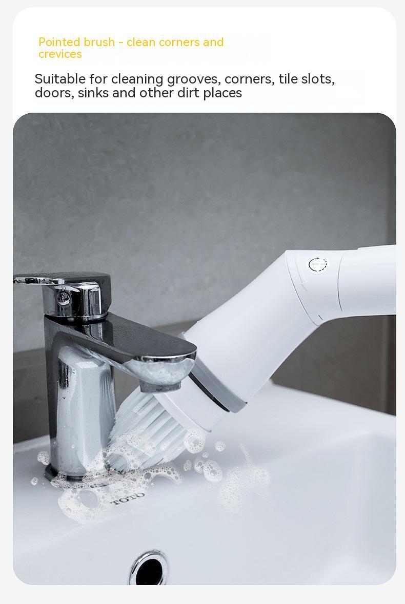 Electric Spin Scrubber,360 Power Scrubber with Long Handle and Cordless,Shower Scrubber for Cleaning,Tub and Tile Kitchen Scrubber Equipped with 3 Multi-Purpose Cleaning Brush Heads