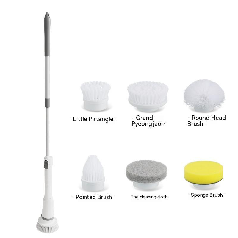 Electric Spin Scrubber,360 Power Scrubber with Long Handle and Cordless,Shower Scrubber for Cleaning,Tub and Tile Kitchen Scrubber Equipped with 3 Multi-Purpose Cleaning Brush Heads