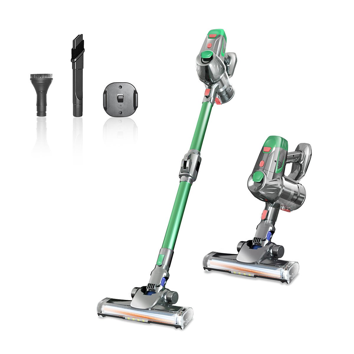 Cordless Vacuum Cleaner, 30KPA Powerful Suction Stick Vacuum Cleaner with Foldable Tube & Large LED Display, Handheld Vacuum Cleaner for Floor, Carpet, Pet Hair, Detachable & Rechargeable Battery