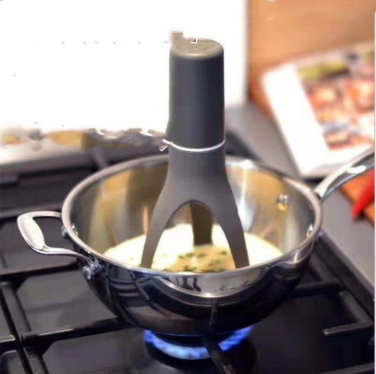 Automatic Triangle Stirrer, Adjustable Electric Hand Whisk Blender 3 Speeds Automatic Mixer Portable Kitchen Gadgets Stir Mixing Egg Beater for Frappe, Matcha, Hot Chocolate (Black)