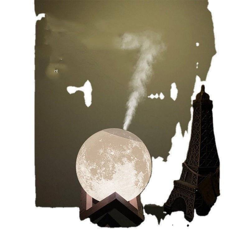 Lunar Air Humidifier Household Silent Desktop Small Bedroom Mini Dormitory Student Night Light Office Portable Cute Bedside Aromatherapy Creative Car Spray Humidifier Cool Mist