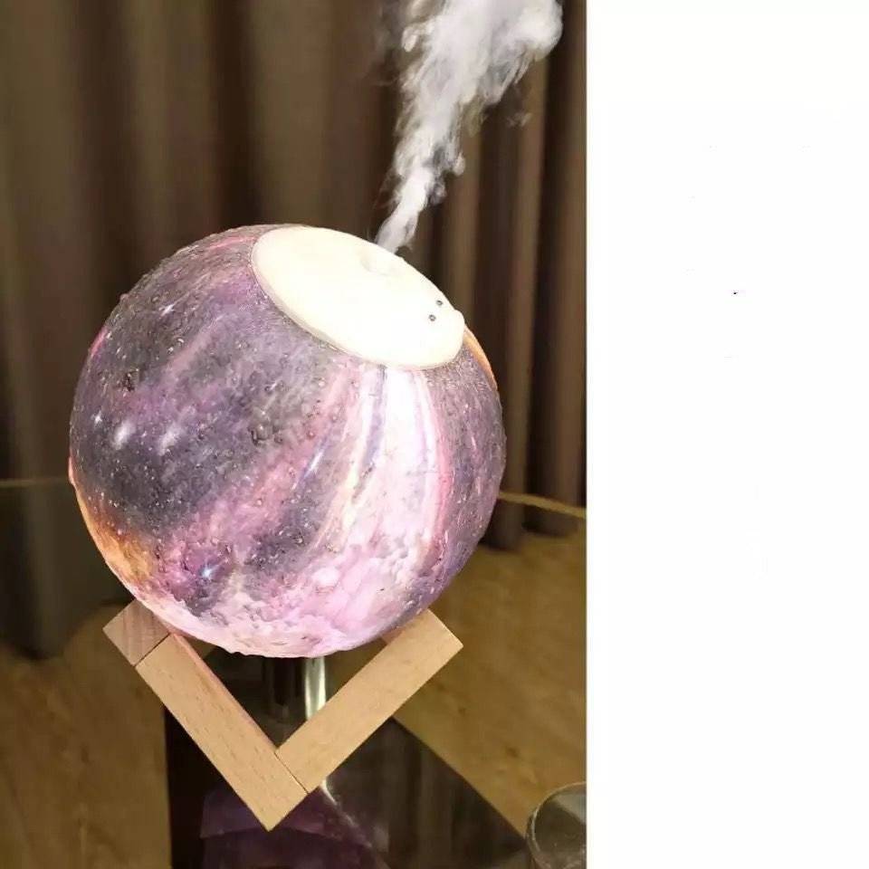Lunar Air Humidifier Household Silent Desktop Small Bedroom Mini Dormitory Student Night Light Office Portable Cute Bedside Aromatherapy Creative Car Spray Humidifier Cool Mist
