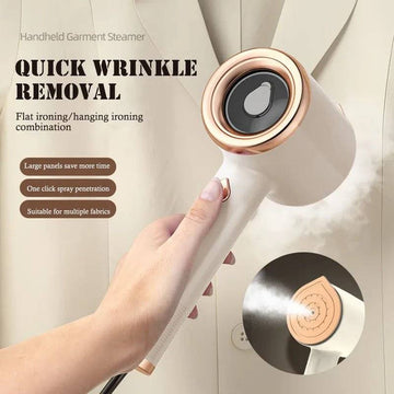 lothes Travel Home Appliances Vertical US Plug Ironing Machine, Mini Portable Handheld Garment Steamer Fabric Steam Iron For Clothes Travel, Color Beige, 243*87*10(1mm), LLCJ0285
