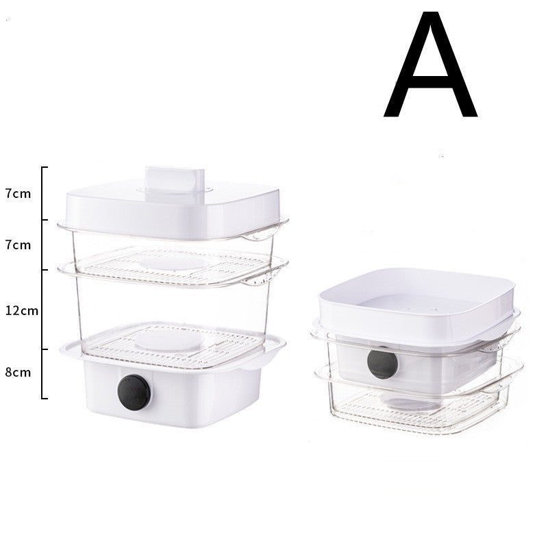 Multi-Layer Dish Cover Heat Preservation Kitchen Cover Dining Table Leftover Storage Box Transparent Stack of Food (Color : A, Size : One Size)