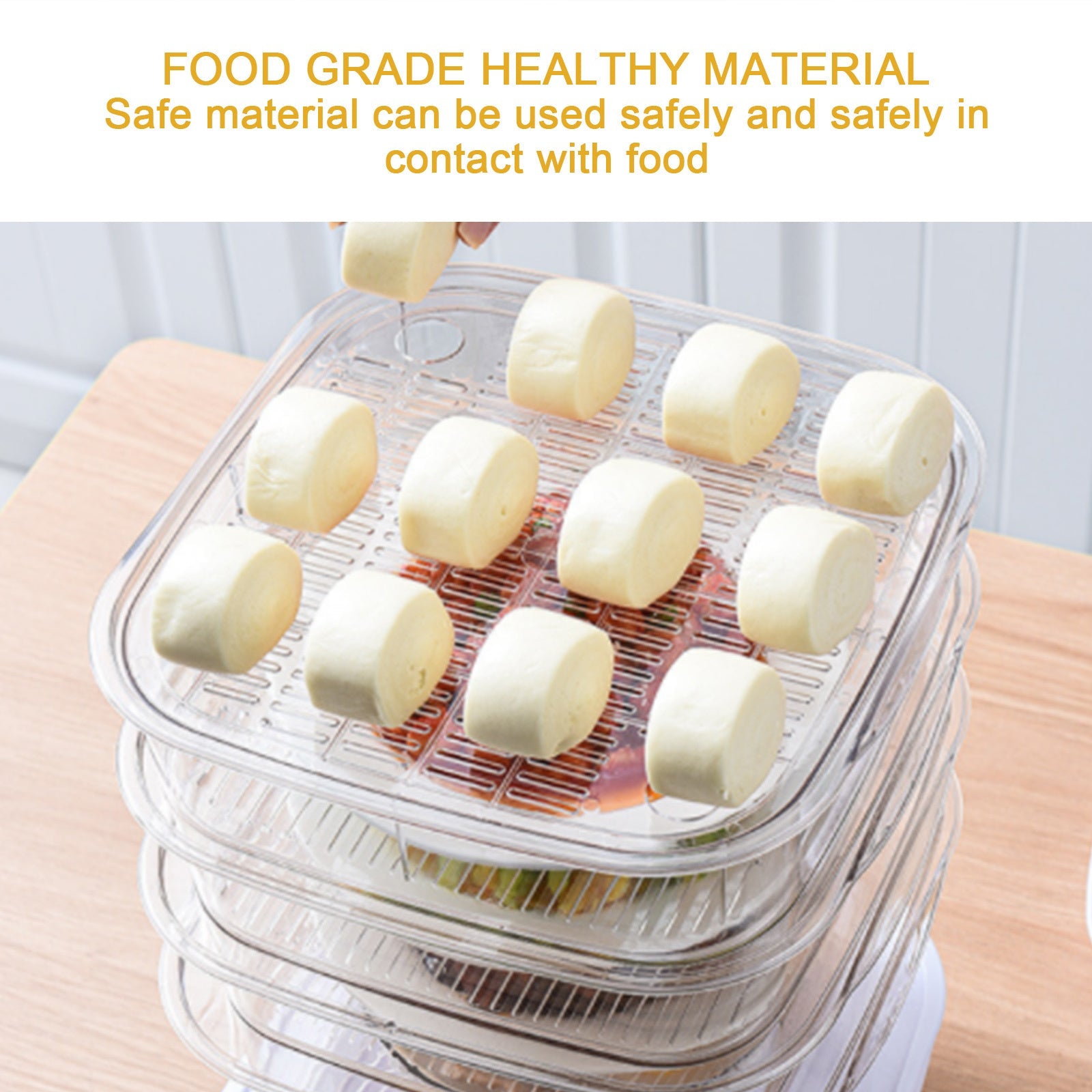 Multi-Layer Dish Cover Heat Preservation Kitchen Cover Dining Table Leftover Storage Box Transparent Stack of Food (Color : A, Size : One Size)